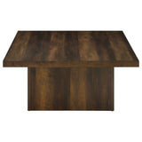 Coffee table corner showcasing grain and finish