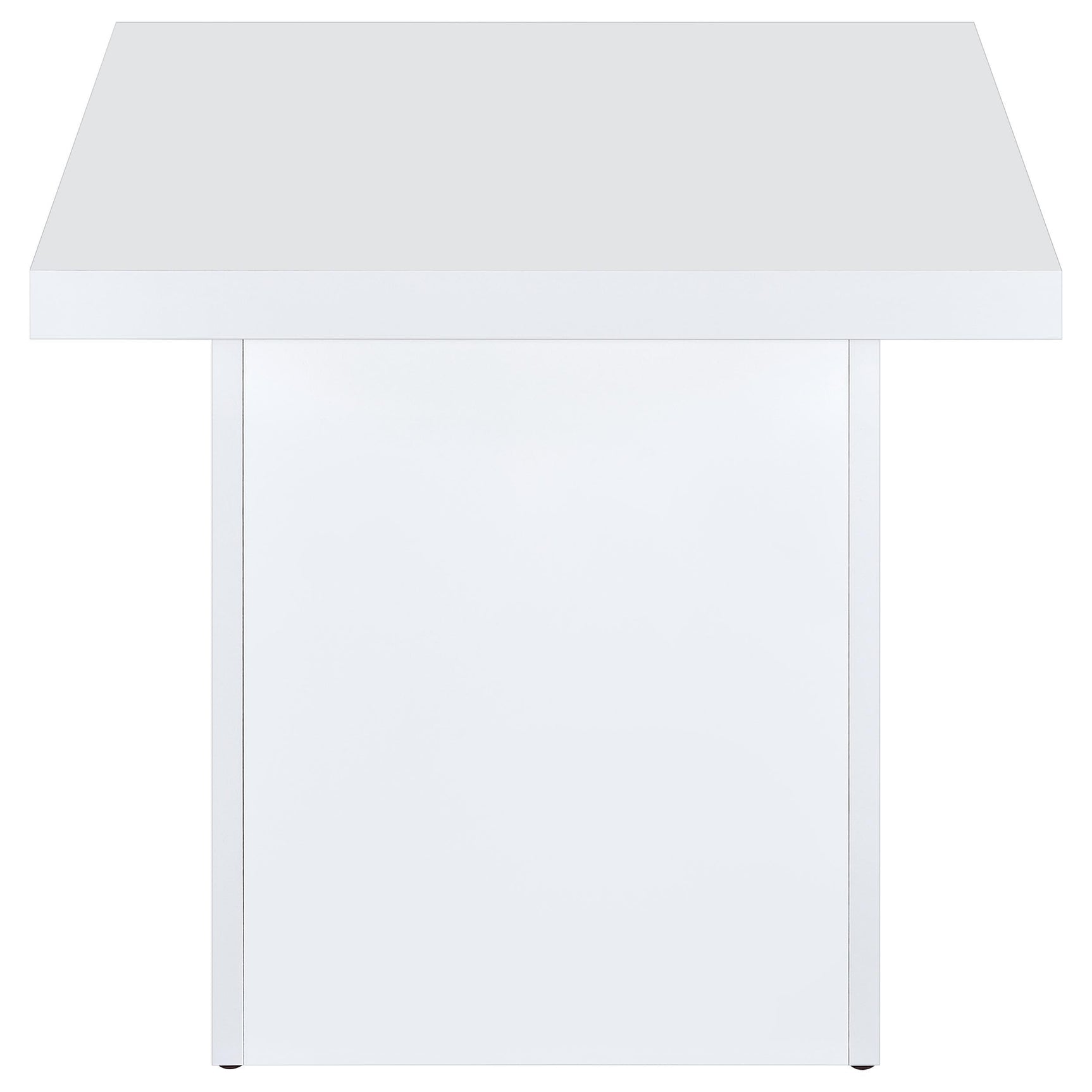 Devar Side Table showing plastic glide feet