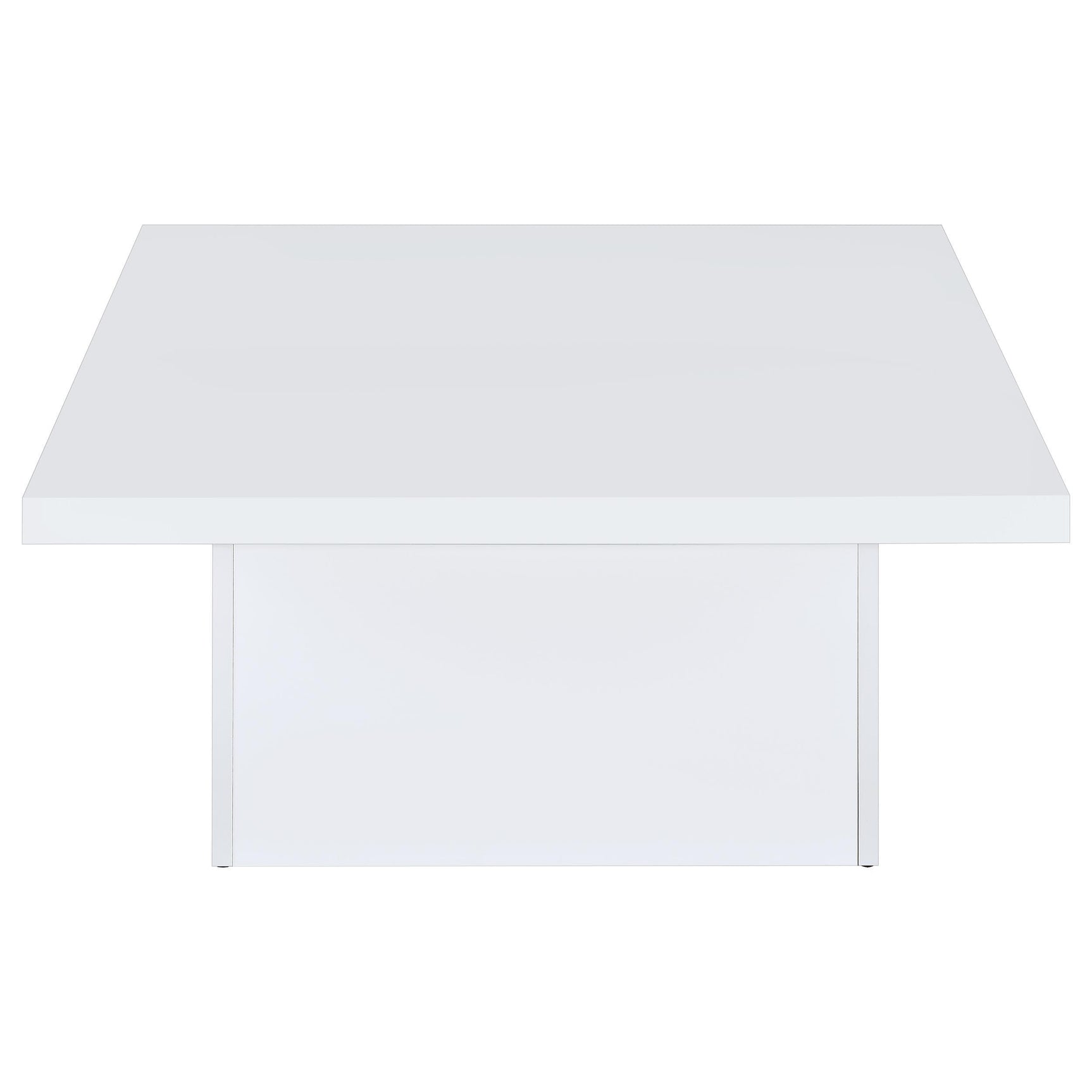 High gloss white finish reflecting light