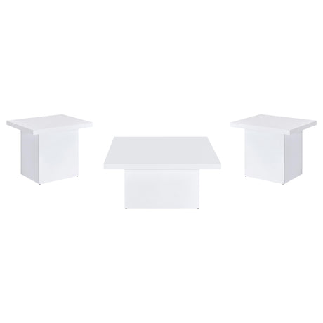 Devar coffee table top view showing glossy finish