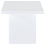 Close-up of Devar table high gloss surface