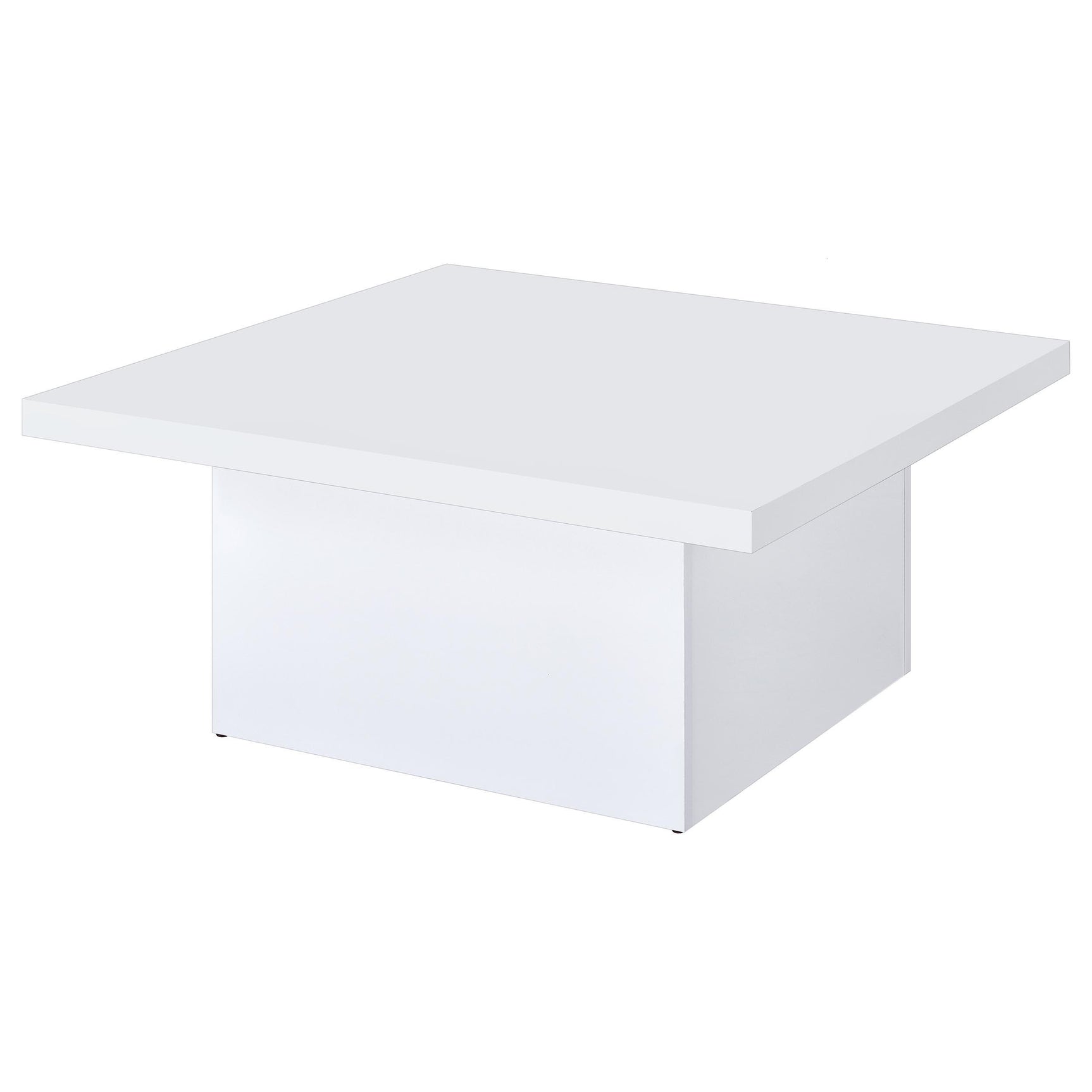 Devar coffee table plastic glide levelers under base