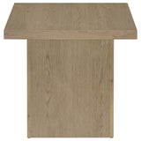 Top view of coffee and end table set with latte finish