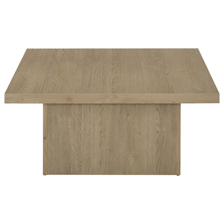 Back view of coffee table showing construction