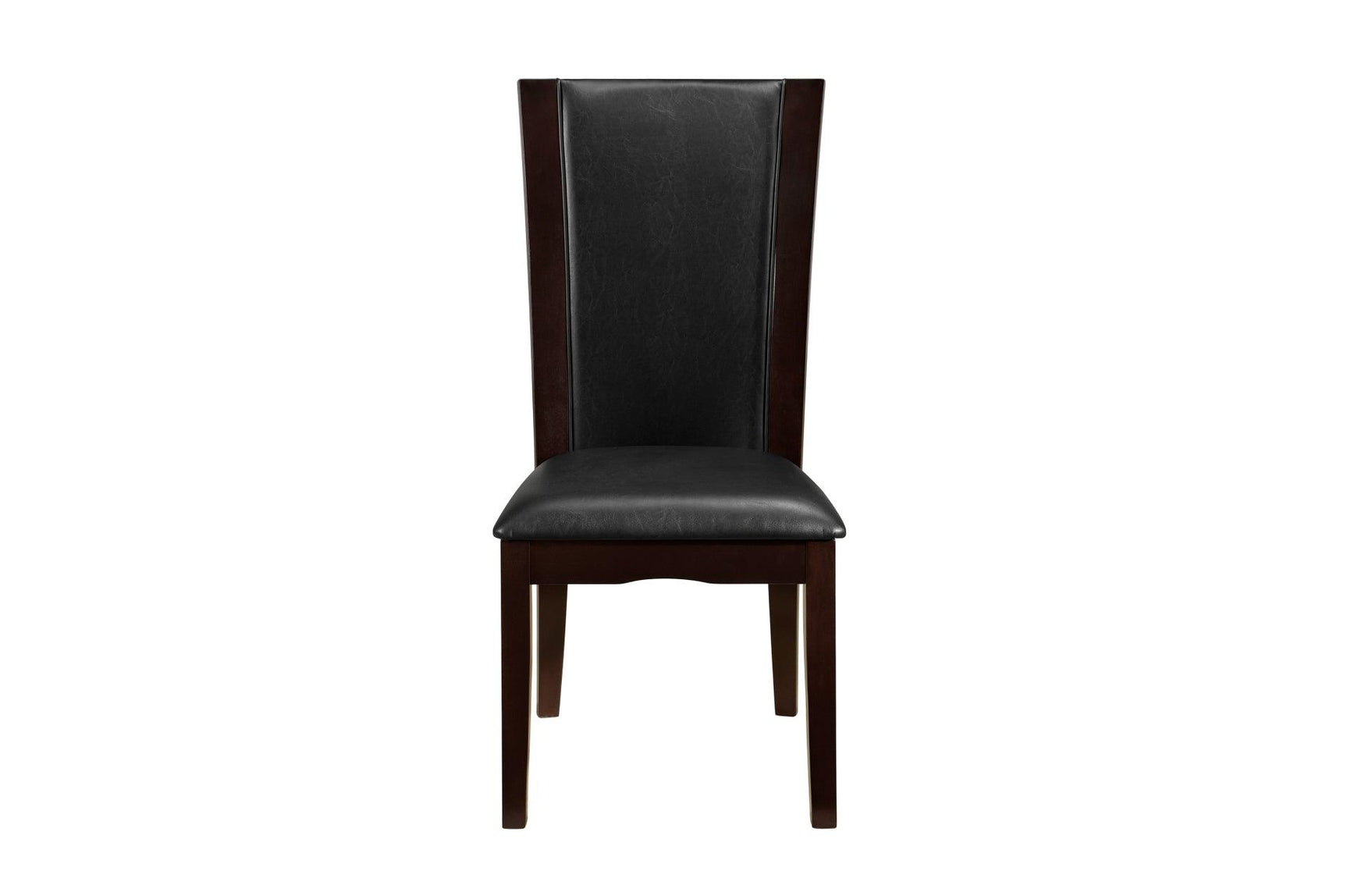 Detail of espresso wood finish on Daisy dining set