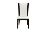 Front view of Daisy black faux leather dining chair