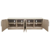 Lucaire 4-Door TV Stand for TVs up to 77 Inches Honed Cream and Sandstone — product image 4