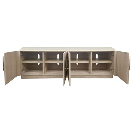 Lucaire 4-Door TV Stand for TVs up to 77 Inches Honed Cream and Sandstone — product image 4