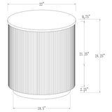 Back angle of Jason round side table