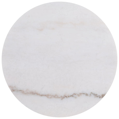 Jason coffee table viewed from above showing round marble surface