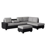 Close-up main view of sectional sofa upholstery