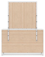 Binterglen White Dresser and Mirror — back view