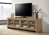 Brenham TV Stand side angle showing storage and doors