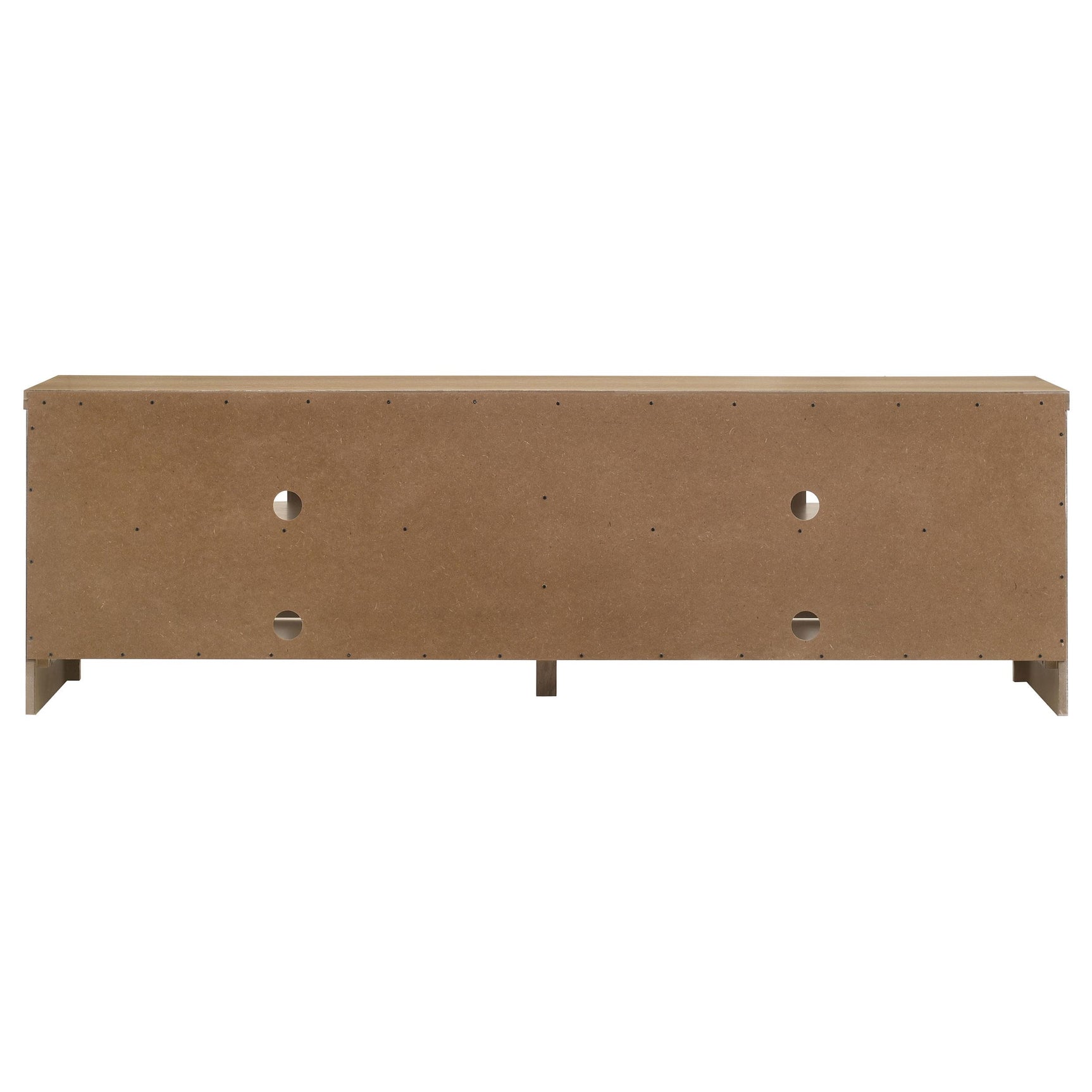 Interior shelving of TV stand for media components