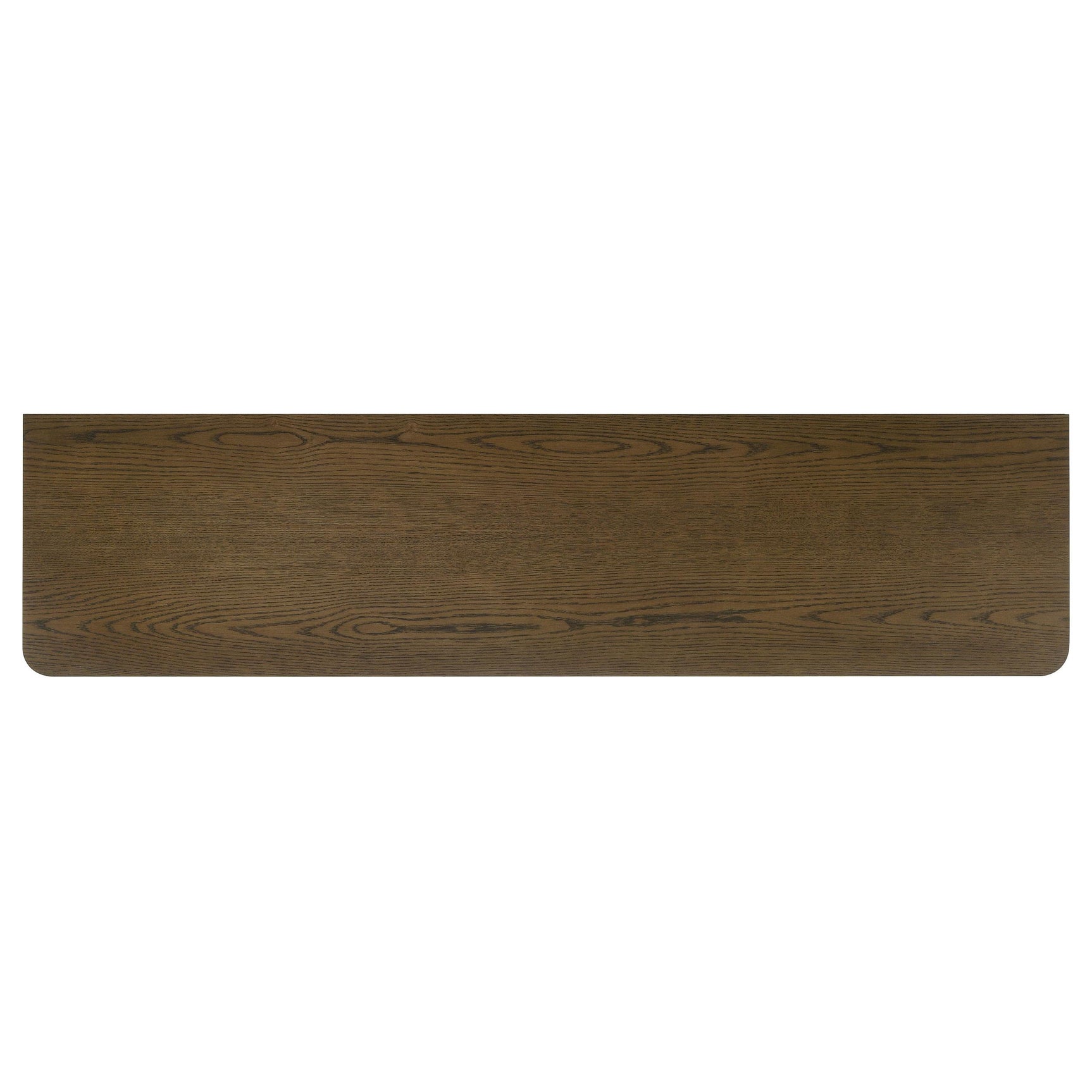 Trotter TV stand 71-inch four-door brown wood media console front view