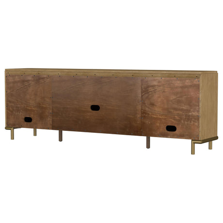 Storage compartment inside Arini TV Stand door