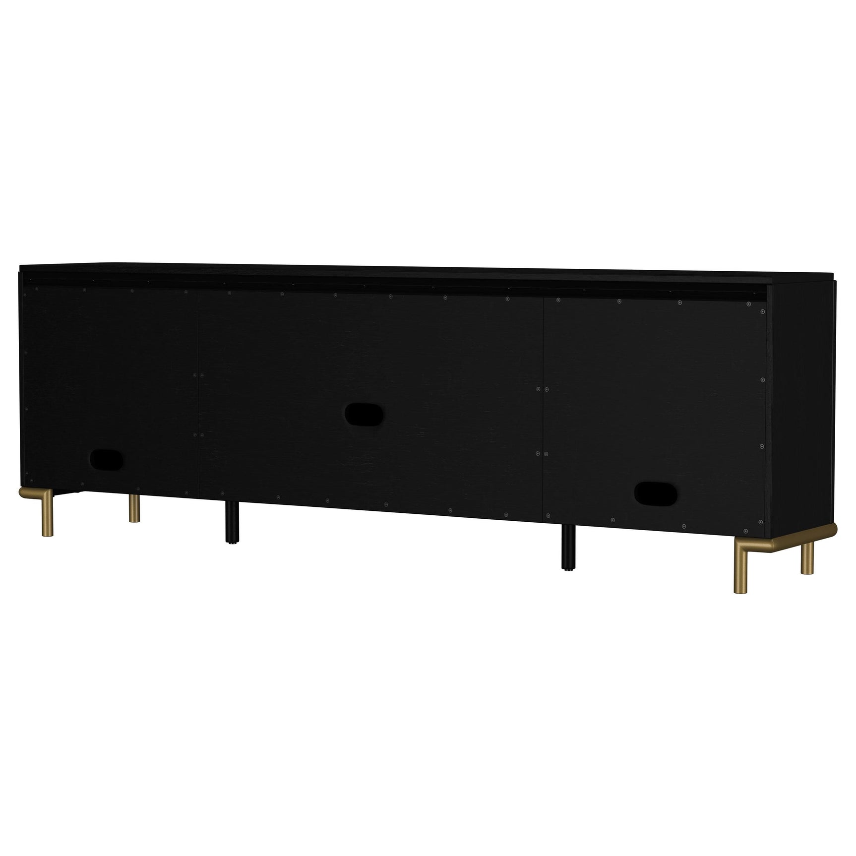 Levelers under TV stand for floor protection