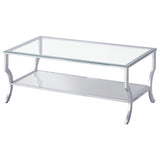 Open design side view of coffee table and end table set