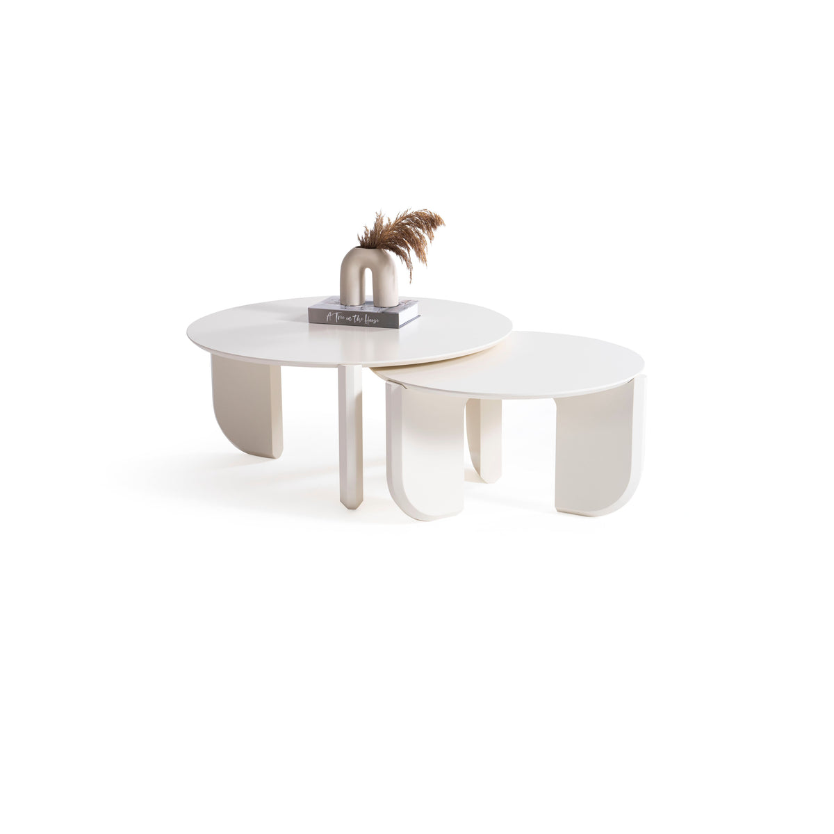 Olena cream two-piece coffee table set arrangement
