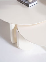 Olena cream nesting tables stacked view