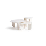 Olena cream small coffee table elevated view