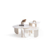 Olena cream large coffee table front angle