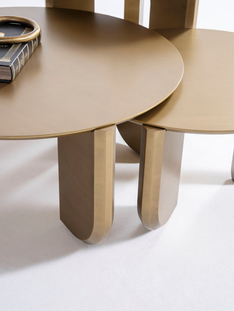 Olena Gold coffee table metalwork close-up