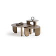 Olena Gold large coffee table front angle