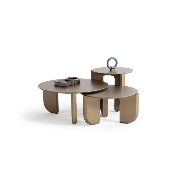 Olena Gold large coffee table front angle