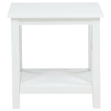 Skyview coffee and end table set detail showing storage space