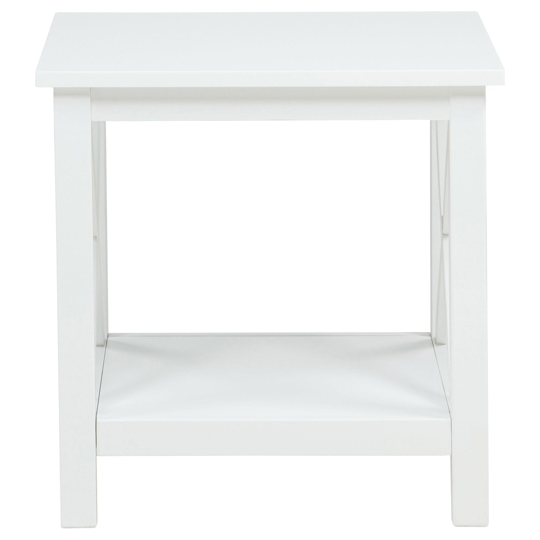 Skyview coffee and end table set detail showing storage space