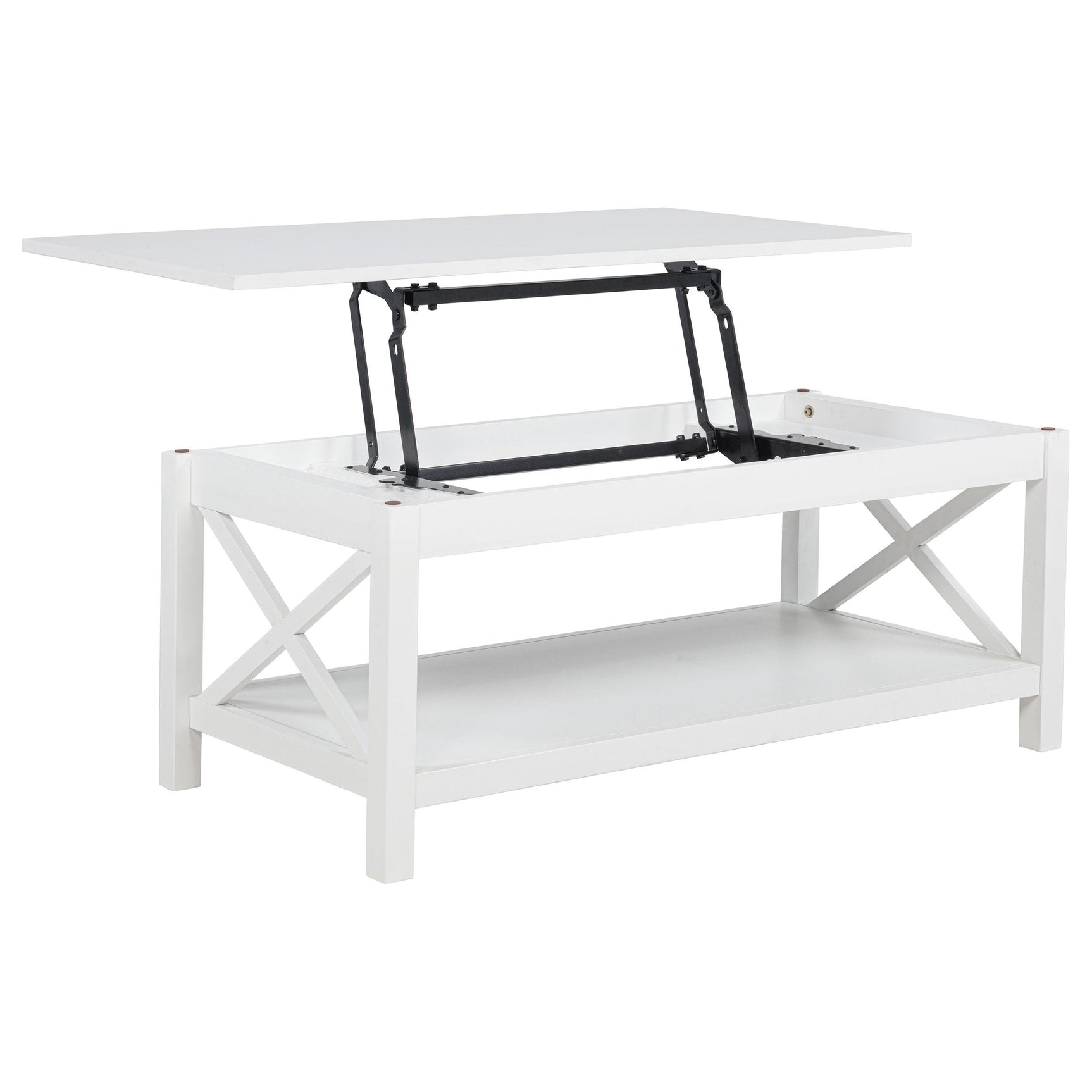Side view of coffee table and end table combination