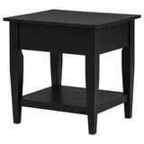 Bottom close-up of Lindenton table plastic glides