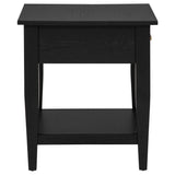 Side drawer glide detail on Lindenton side table