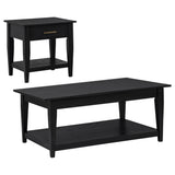 Lift-top coffee table showing elevated top and storage inside