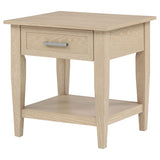 Lindenton Blonde Wood 1-Drawer Occasional Side Table front view