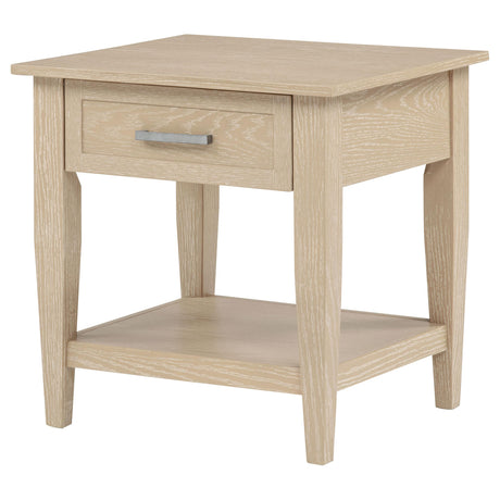 Lindenton Blonde Wood 1-Drawer Occasional Side Table front view