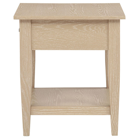 Lindenton Blonde Wood 1-Drawer Occasional Side Table front view