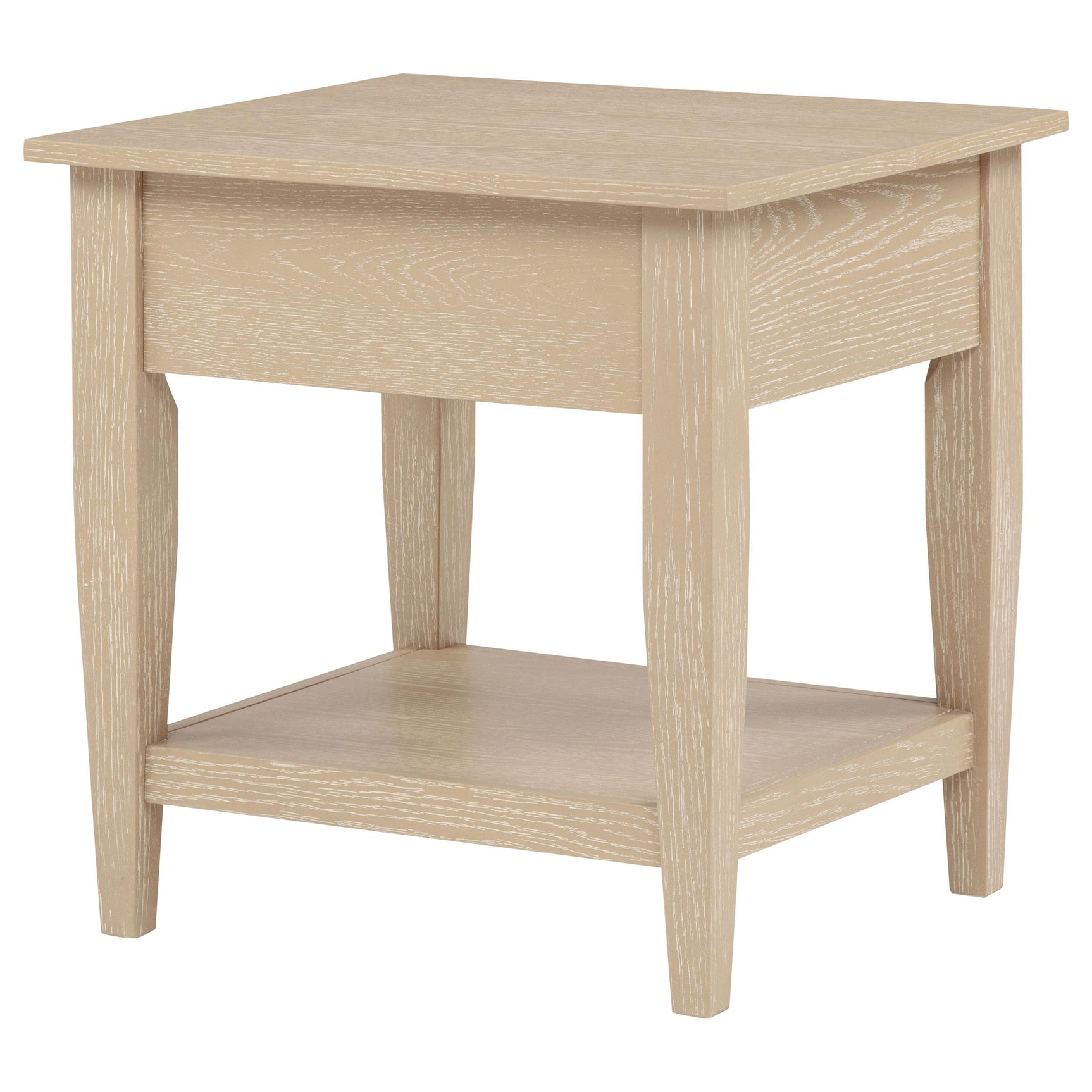 Lindenton Blonde Wood 1-Drawer Occasional Side Table front view