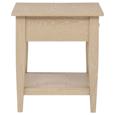 Lindenton Blonde Wood 1-Drawer Occasional Side Table front view