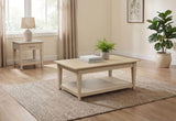 Lindenton lift-top coffee table showing open storage