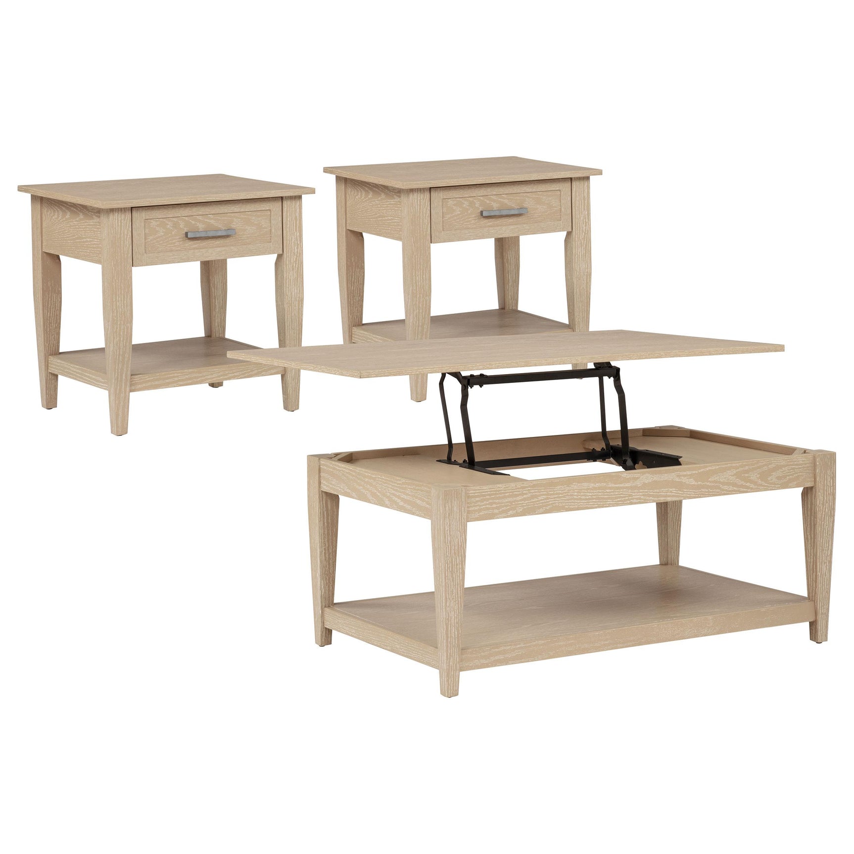 Lindenton 3-piece table set with coffee and end table in living room