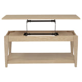 Lindenton Blonde Oak Lift-Top Coffee Table front view