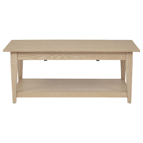 Lindenton Blonde Oak Lift-Top Coffee Table front view