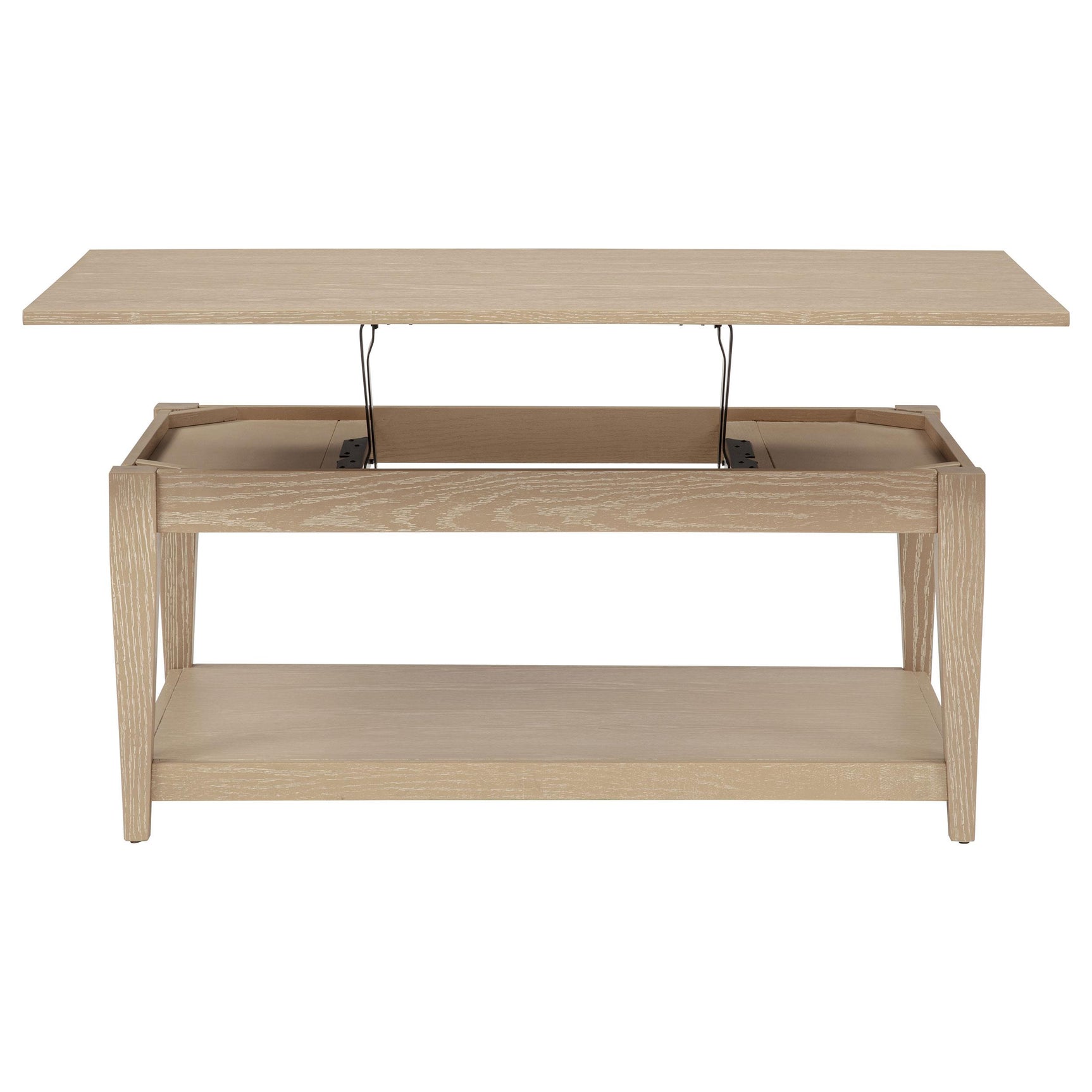 Lindenton Blonde Oak Lift-Top Coffee Table front view