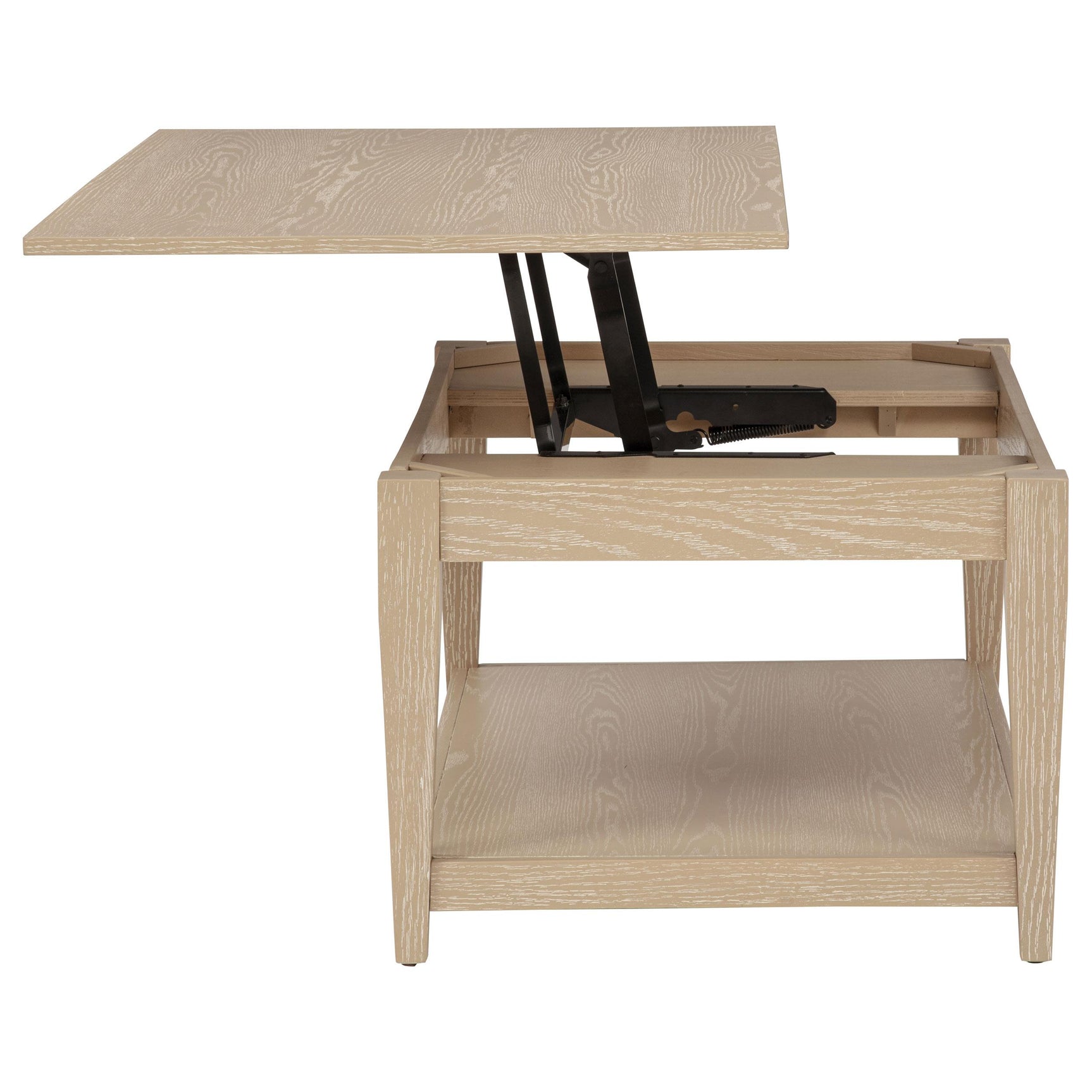 Lindenton Blonde Oak Lift-Top Coffee Table front view