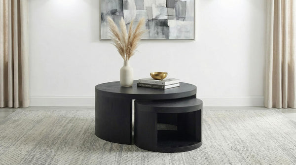 Sweeney 2-piece nesting tables side angle view