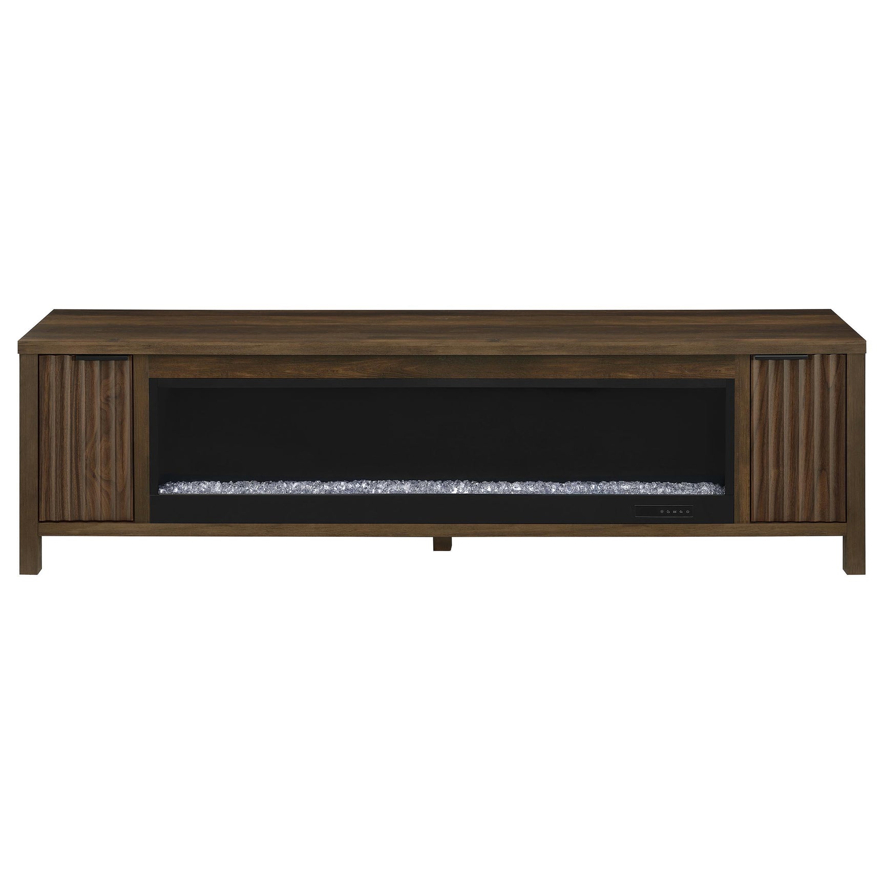 Adjustable shelves inside the media console