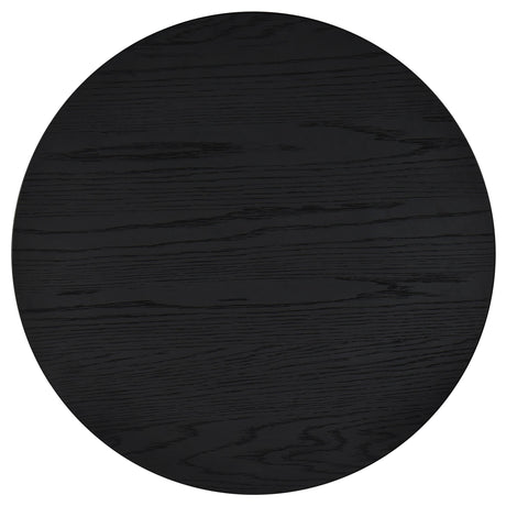 Close-up of white oak veneer grain on Sweeney table