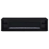 Deiter 79-inch TV Stand Fireplace Media Console Black